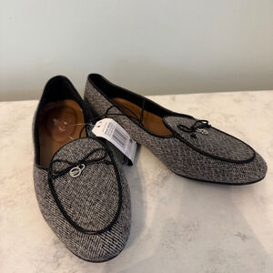 NWT Women's Nautica Kelline Loafers Size 6 Black/White Herringbone Tweed